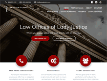 Tablet Screenshot of lawofficesofladyjustice.com